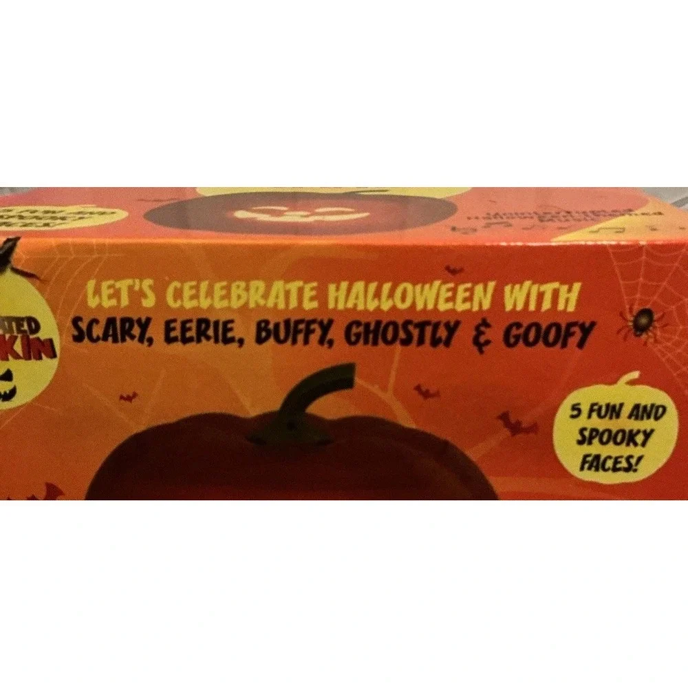 Animated Pumpkin‎ Music With 5 Fun And Spooky Faces Built-in Speakers LEDs NIB